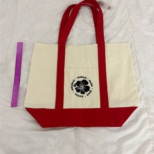 Hawaii Trader Joe’s inspired by Red and Cream large Tote Bag